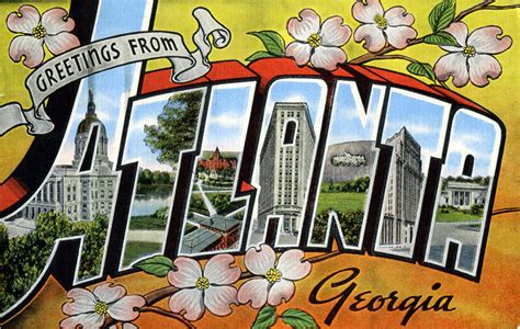 Greetings from Atlanta, Georgia - Large Letter Postcard | Flickr