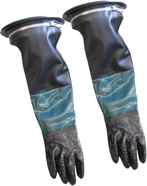 60cm Heavy Duty Sandblasting Gloves Set 7" X 24" Sandblasting Sand ...