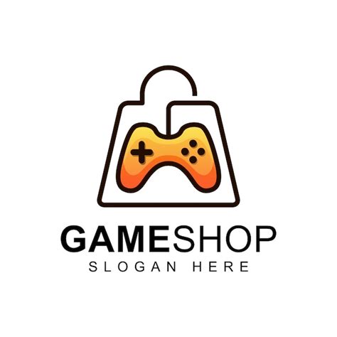 Premium Vector | Game shop with bag logo concept, icon gaming or symbol ...