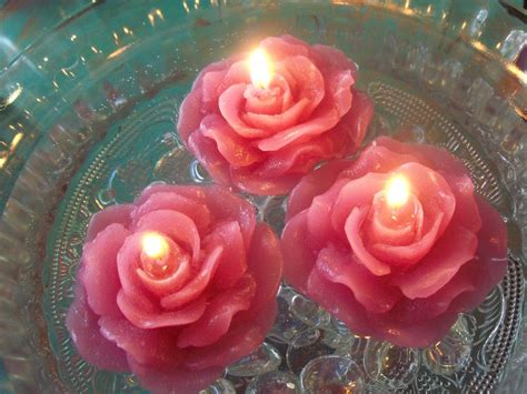 Floating Rose Candles Set of 12 Unscented Your Choice of