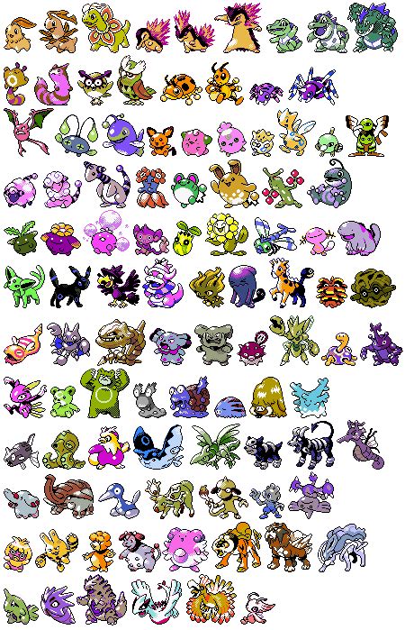 Pokemon Silver Sprites | Pokemon silver, Gold pokemon, Pokemon