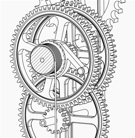 Clock Gears Drawing at GetDrawings | Free download