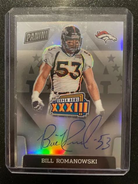 2020 PANINI PRIZM Super Bowl Firme Bill Romanowski #SBXXXIII-BR Auto ...