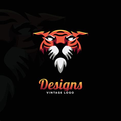 Tiger head logo design template. 21515479 Vector Art at Vecteezy