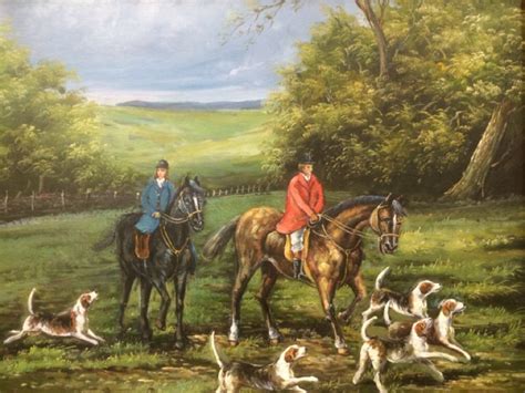 Fox Hunt Scene Painting | Antiques Board