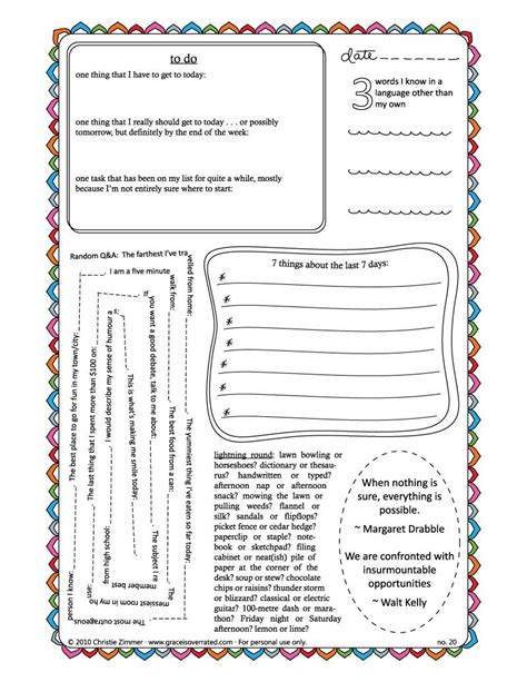 Adventures in Guided Journaling: New journal page Daily Journal Prompts ...