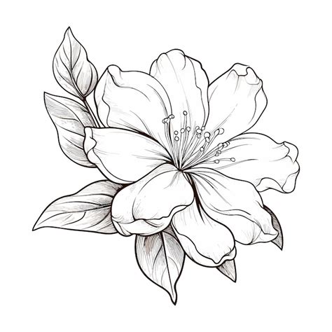 Premium Vector | Sampaguita flower art line vector