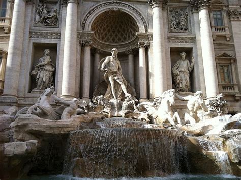 HD wallpaper: trevi fountain, sculptures, rome, ancient, roman, architecture | Wallpaper Flare