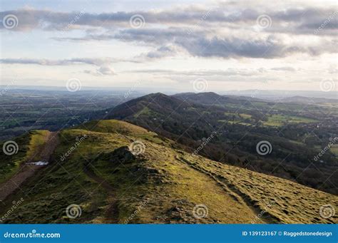 The Hills and Ridge of the Malvern Hills, England, on a Sunny Winters ...