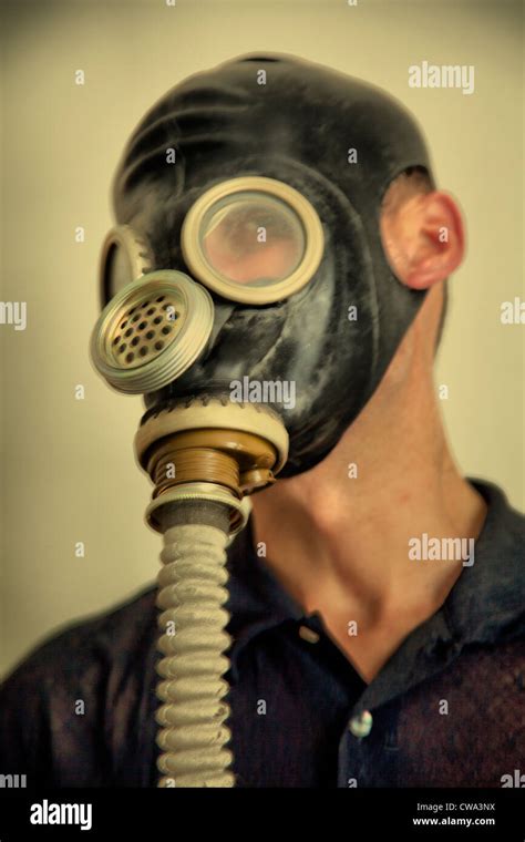 Man with Gas Mark Stock Photo - Alamy