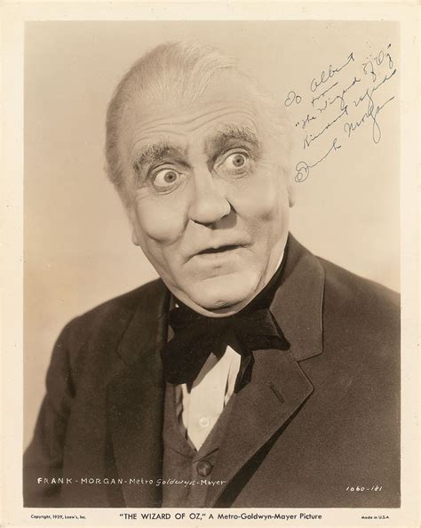 Wizard of Oz: Frank Morgan Signed Photograph