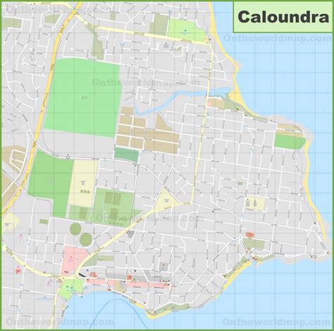 Large detailed map of Caloundra - Ontheworldmap.com