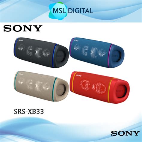 Sony SRS-XB33 EXTRA BASS Wireless Portable Speaker IP67 Waterproof ...