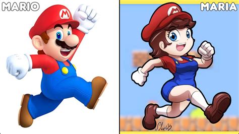 Super Mario Characters Gender Swap - YouTube