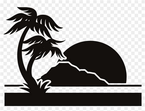 Beach Silhouette Vector at Vectorified.com | Collection of Beach Silhouette Vector free for ...