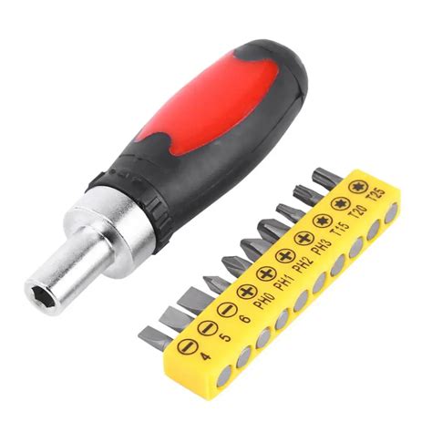 Screwdriver Set Manual Screw Driver with Interchangeable Screwdriver Bits Slot Cross Star Shape ...