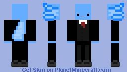 Blue Axolotl In Texudo Skin Minecraft Skin