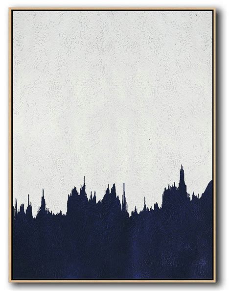 Buy Hand Painted Navy Blue Abstract Painting Online,Abstract Oil Painting #J8Y8 | Large Canvas Art