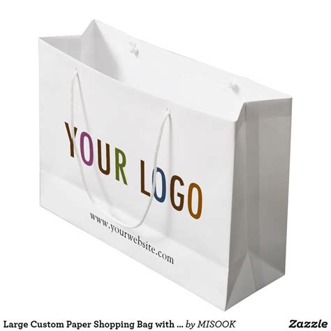 Large Custom Paper Shopping Bag with Company Logo | Zazzle | Custom shopping bags, Custom paper ...