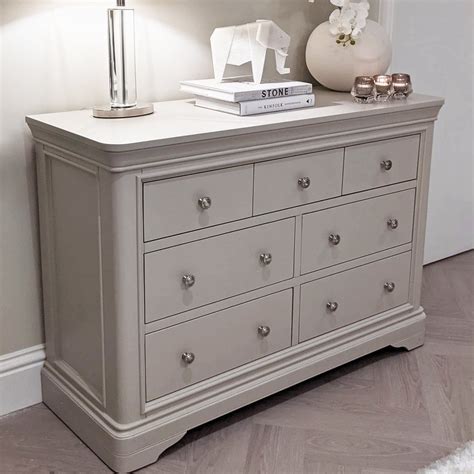 Louvre Taupe Wooden 7 Drawer Chest