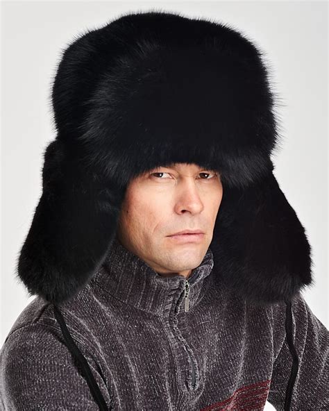 Black Fox Full Fur Russian Hat -Brand: FRR -Made in Canada