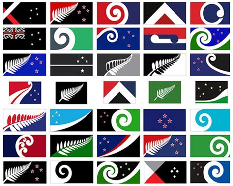 new zealand flag design – long list of 40 proposals unveiled