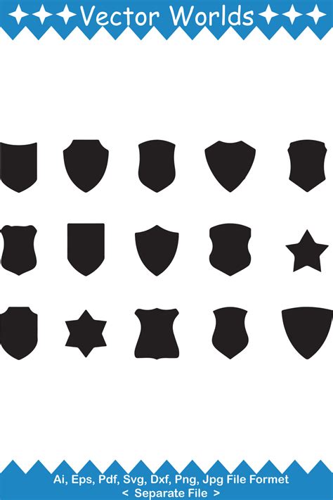 Police badge shape SVG Vector Design - MasterBundles