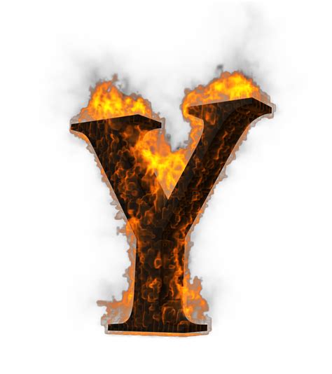 Fire alphabet 3d Rendering illustration. 24830540 PNG