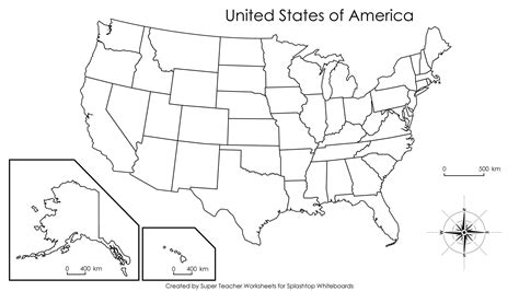 Blank Us Map With States Names Blank Us Map Name States Black White Printable Usa Map States ...