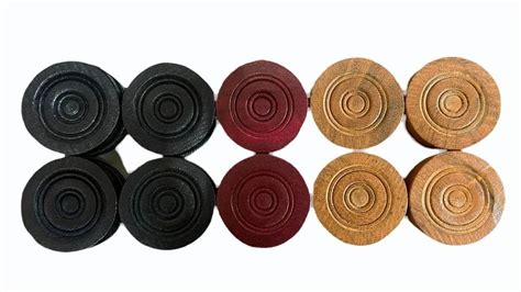 Black,Maroon And Beige Wooden National Carrom Coins at Rs 35/box in Bengaluru