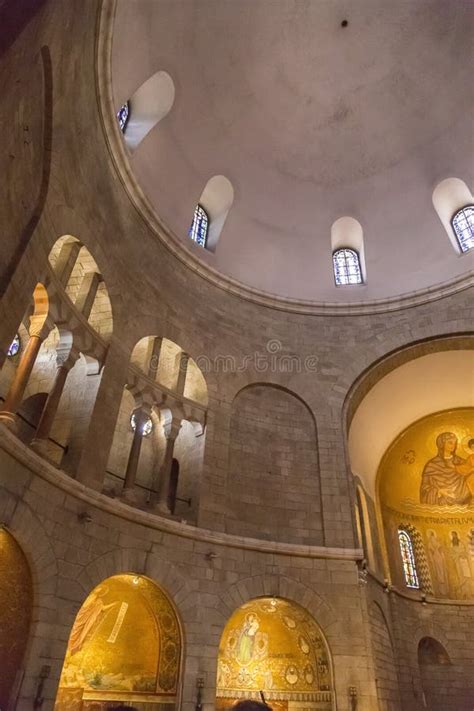 Interior of the Church of Dormition Abbey on Mount Zion in Jerusalem, Israel Stock Image - Image ...