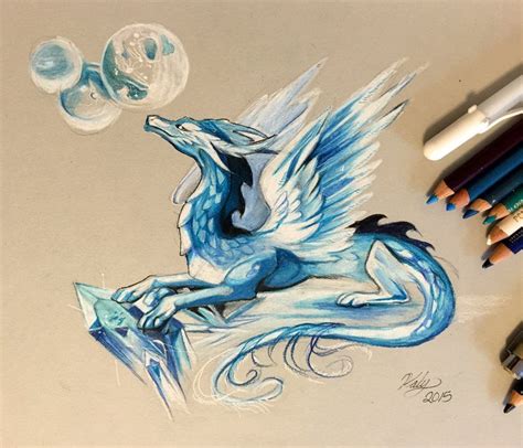 168- Ice Dragon by Lucky978.deviantart.com on @DeviantArt Mythical Creatures Art, Fantasy ...