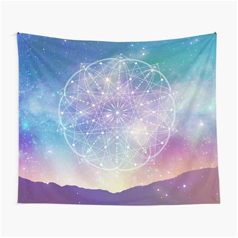 Sacred Geometry (Interconnected) Tapestry by Mandala Of Life | Sun and moon mandala, Tapestry ...