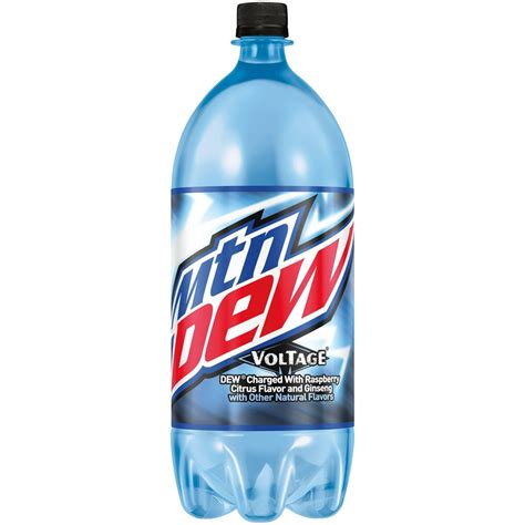 Mountain Dew Voltage Raspberry Flavor and Ginseng Soda 2L Bottle - Walmart.com - Walmart.com