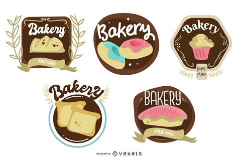 Bakery Badge Logo Set | Bakery, Logo set, Badge logo