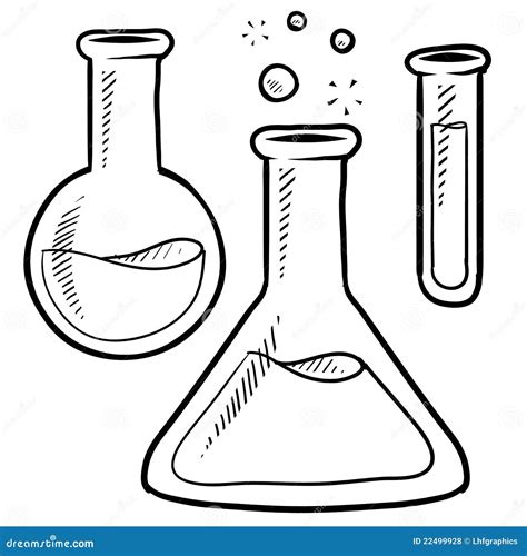 Lab equipment sketch stock vector. Illustration of mixture - 22499928