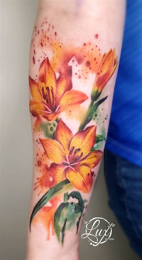 Watercolor Tattoos Will Turn Your Body into a Living Canvas | Lily tattoo, Watercolor tattoo ...