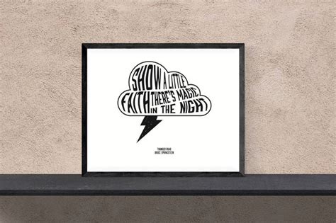 Bruce Springsteen Thunder Road Lyrics Printable Wall Art | Etsy