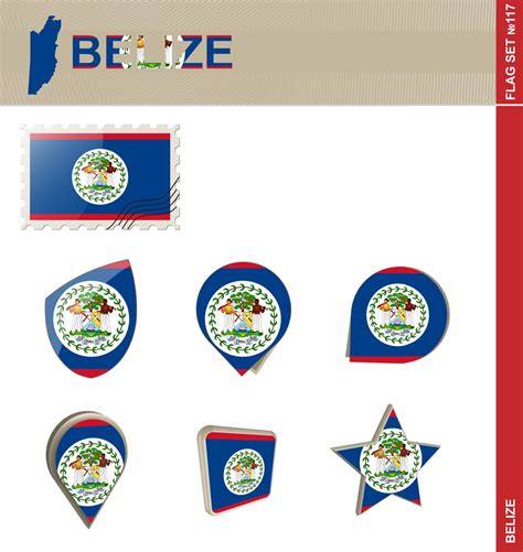 Belize Flag Set, Flag Set 8804232 Vector Art at Vecteezy