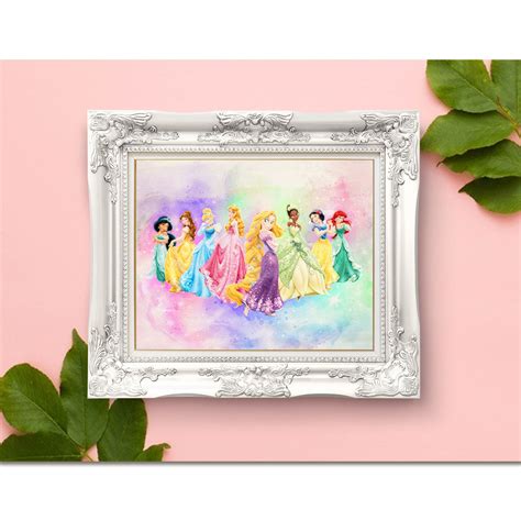 Disney Princess Watercolor Painting Printable Instant - Etsy