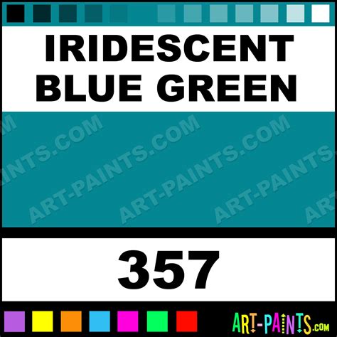 Iridescent Blue Green Studio Acrylic Paints - 357 - Iridescent Blue Green Paint, Iridescent Blue ...