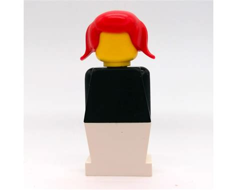 LEGO Set fig-006468 LEGOLAND Female, Black Torso, White Legs, Red Hair ...