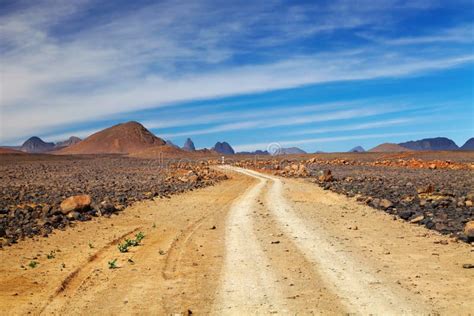 Road in Sahara Desert stock image. Image of rocks, environment - 19805313