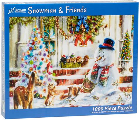 Snowman & Friends - 1000 Piece Jigsaw Puzzle by Vermont Christmas ...