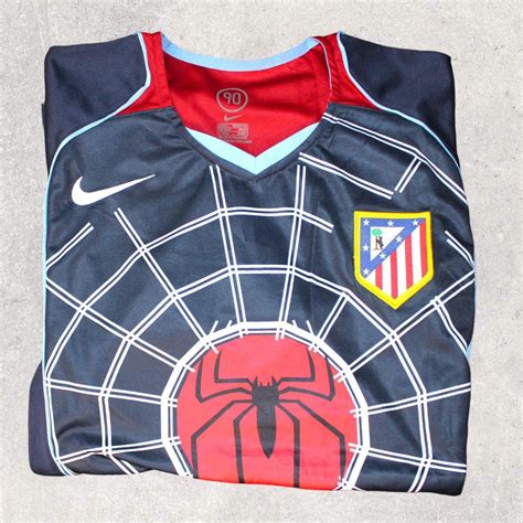 ATLÉTICO DE MADRID • SPIDER-MAN 2 RETRO AWAY JERSEY... - Depop