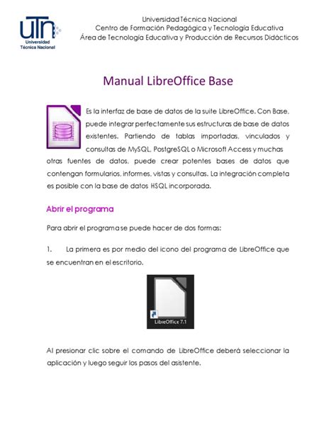 Manual LibreOffice Base-Parte I | PDF | Tecnologia Educacional | Bases ...
