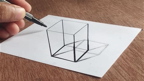 very easy 3d cube on paper.its amazing. - YouTube