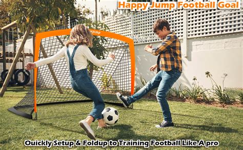 Happy Jump Soccer Net Kids Portable Soccer Goal for Backyard Training ...