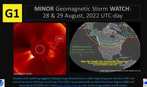 G1 (Minor) Geomagnetic Storm Watch for 28-29 August | NOAA / NWS Space ...