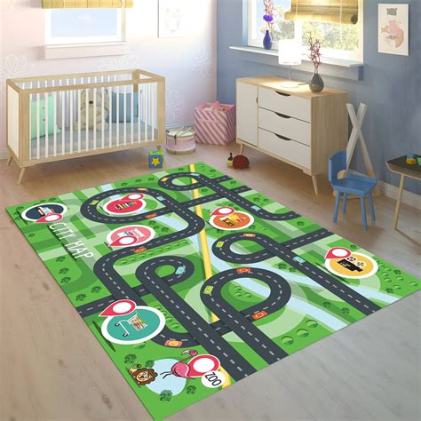 Kid City Map Traffic Rug, City Road Children Friendly Carpet, Traffic ...